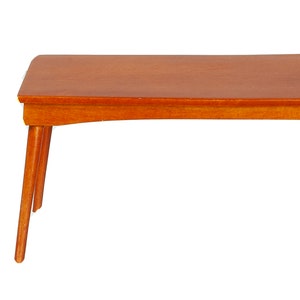 Dolls House Mid Century Modern Walnut Dining Table JBM Miniature Furniture