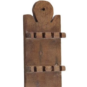 Dolls House Rustic Spoon Rack Wall Shelf Souvenir Tea Spoons Wooden Accessory