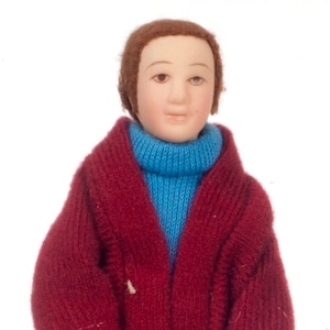 Dolls House Miniature People 1:12 Scale Modern Porcelain Man Gentleman Father