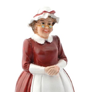 Maison de poupée Mère Noël Madame Père Noël miniature en résine 1:12 personnes