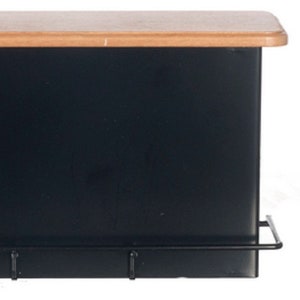 Dolls House 1950&#39;s Black Light Oak Breakfast Bar Counter Cafe Kitchen Furniture