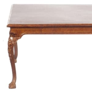 Dolls House Dining Table Queen Anne JBM Miniature Walnut Dining Room Furniture