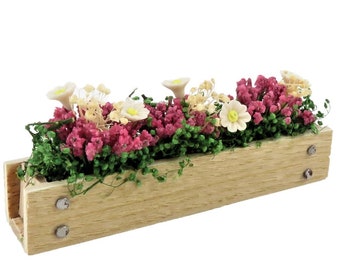 Details about / 1:12 Scale Wooden Window Box Trough Tumdee Dolls House Outdoor Flower Planter 95