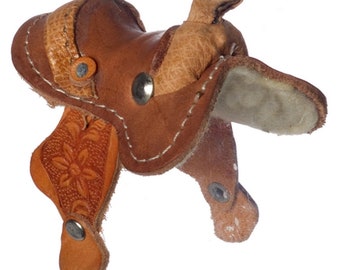 Set of 10 mini doll horse saddle 3.5/" x 2/" crafting sewing doll miniatures DD