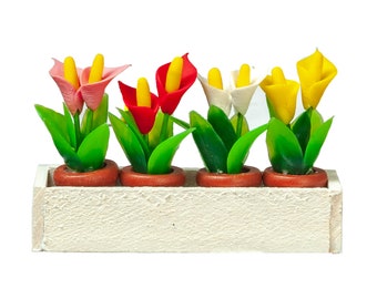 Details about / 1:12 Scale Wooden Window Box Trough Tumdee Dolls House Outdoor Flower Planter 95
