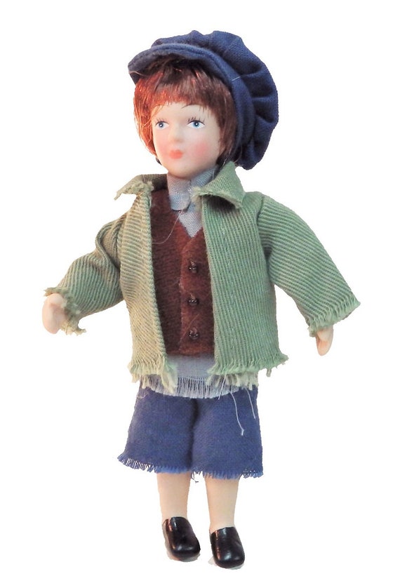 1:12 junge Frau -14cm Porzellan PUPPE Puppenhaus Miniatur 