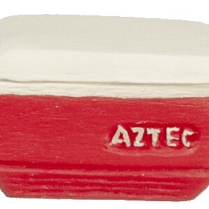 Dolls House Cooler with Lid Red Small Miniature Garden Accessory 1:12 Scale