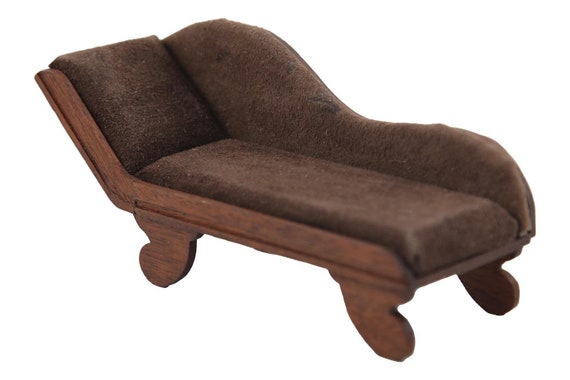 Dolls House Colonial Empire Chaise Longue Sofa Couch Early American  Furniture