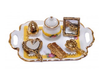 Miniature Brass Hourglass Sand Timer - 1:12 Scale Dollhouse Kitchen Accessory By Melody Jane
