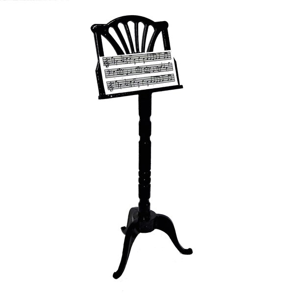 Dolls House Black Music Stand Miniature 1:12 Scale Accessory