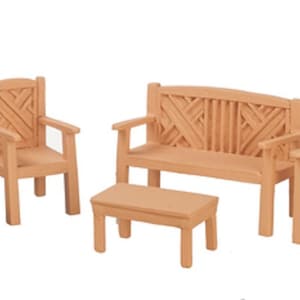 Dolls House Garden Patio Furniture Set Suite 1:24 Half Inch Scale