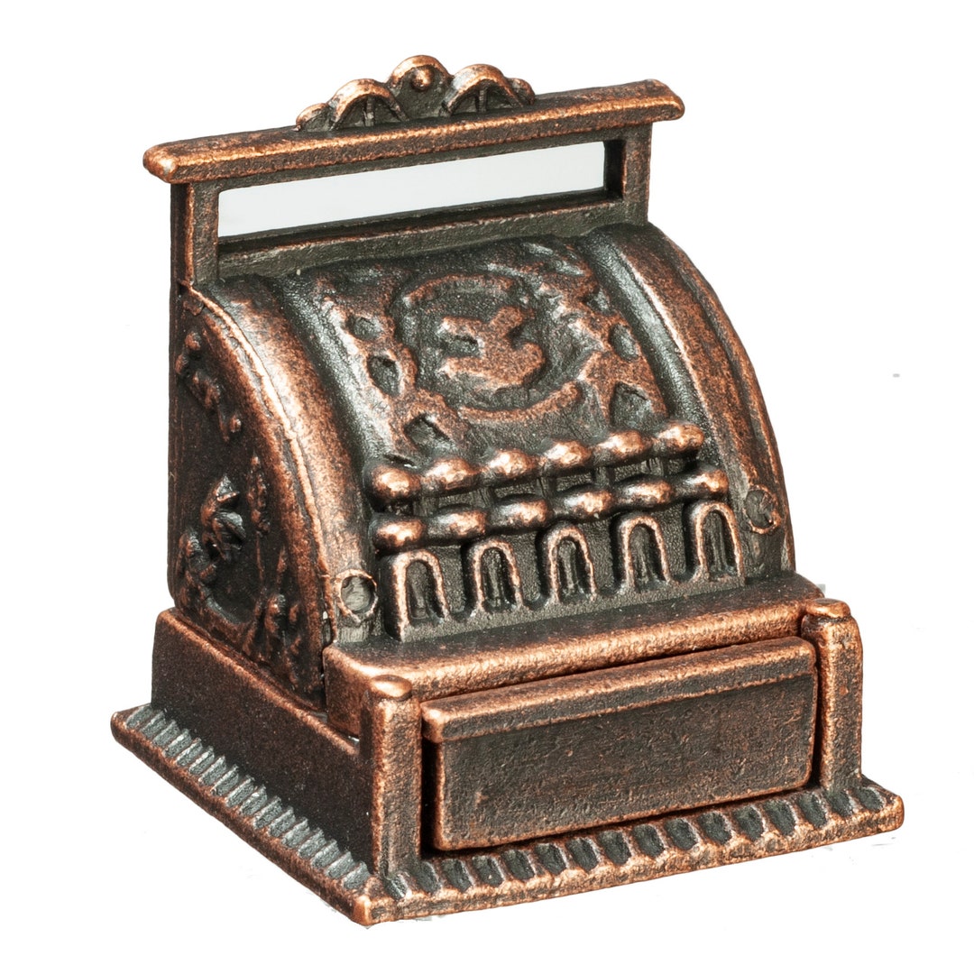 Melody Jane – Caisse Enregistreuse Miniature – échelle 1:12 – Métal – Tiroir – 32 X 38 Mm – Pour Maison De Poupées Et Dioramas