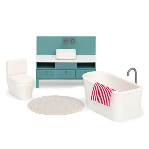 Lundby Basic Spültisch Badewanne Toilette Moderne Puppenhaus Badezimmer Möbel Set