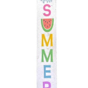 Dolls House “Hello Summer” Wooden Sign Miniature Porch Accessory 1:12 Scale