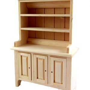 Dolls House Bare Wood Dresser Miniature Unfinished Kitchen Dining Room Furniture