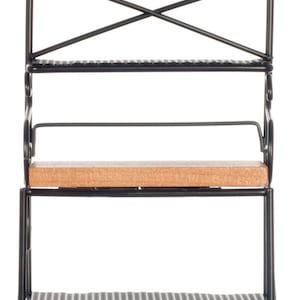 Dolls House Black Metal Shelf Unit Pot Pan Hanger Miniature Kitchen Furniture