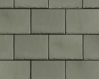 Tegole in ardesia per tetti di case delle bambole, grigio chiaro, in miniatura, in cartoncino goffrato