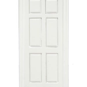 Dolls House False Door White 6 Panel Wooden Miniature 1:12 Building Component