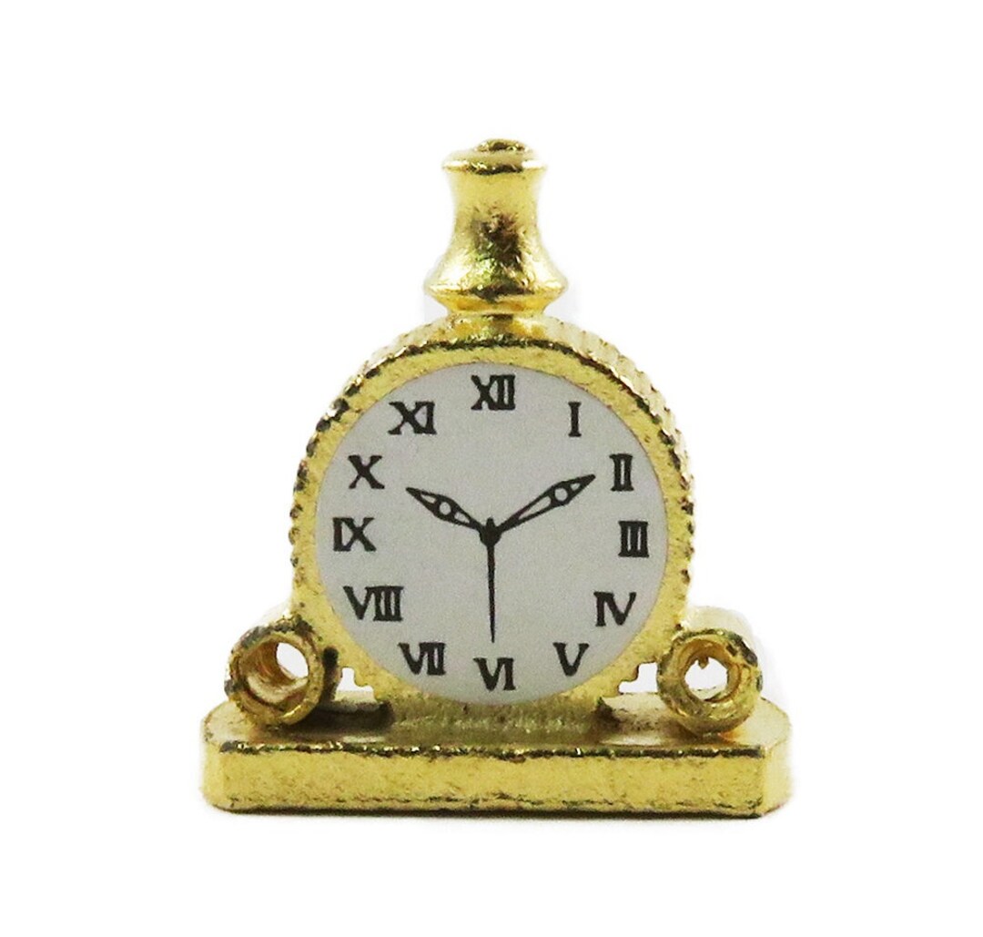 Melody Jane 1:12 Scale Miniature Gold Anniversary Clock – Dollhouse Accessory - View #6