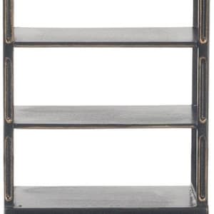 Dolls House Black Chinese Open Display Cabinet JBM Miniature Living Room Furniture