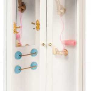 Dolls House Corner Shower Cubicle Stall Miniature 1:12 Scale Bathroom Furniture