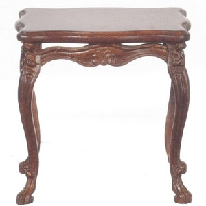 Dolls House Victorian Walnut Tea Table JBM Miniature Living Room Furniture 1:12