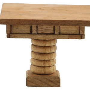 Dolls House Mexican Hacienda Style Library Square Wooden Table Dining Furniture