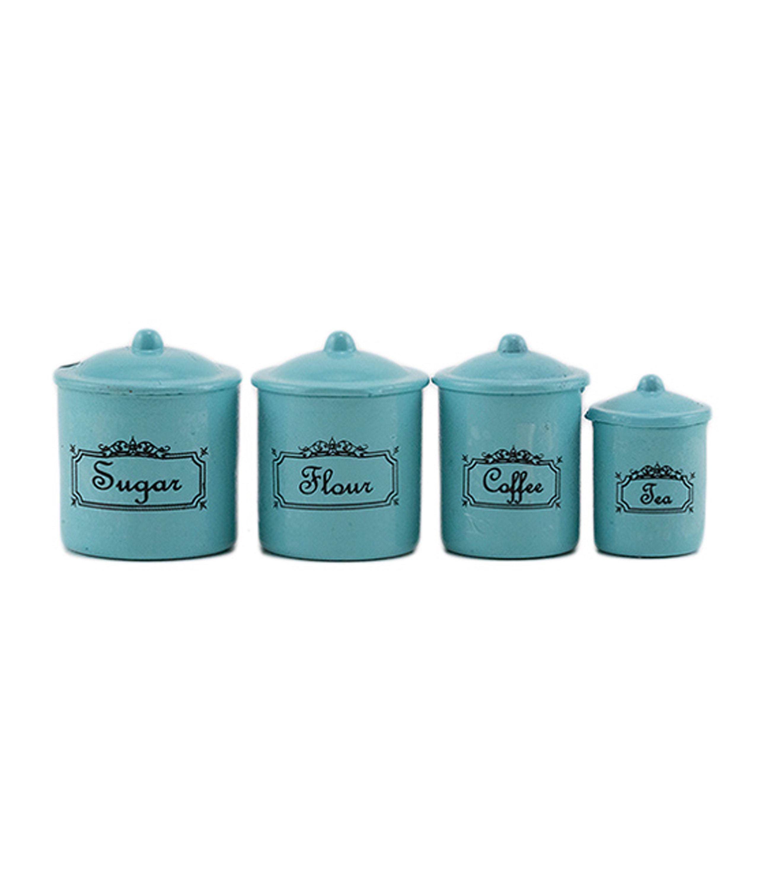 Turquoise tea sale coffee sugar canisters