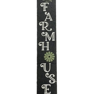 Dolls House Welcome to our Farmhouse Wooden Sign Miniature Porch Accessory 1:12