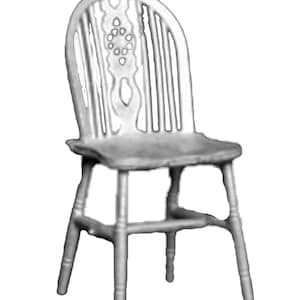 Dolls House Windsor Side Chair Kit Metal 1:24 Half Inch Dining Room Furniture