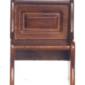 Dolls House Walnut Nook Trestle Chair Single Kitchen Dining Room Furniture