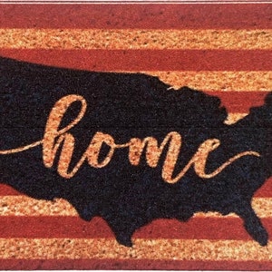 Tapis de porte de porche de maison de poupées USA Map Home Hall Step Floor Accessoire extérieur