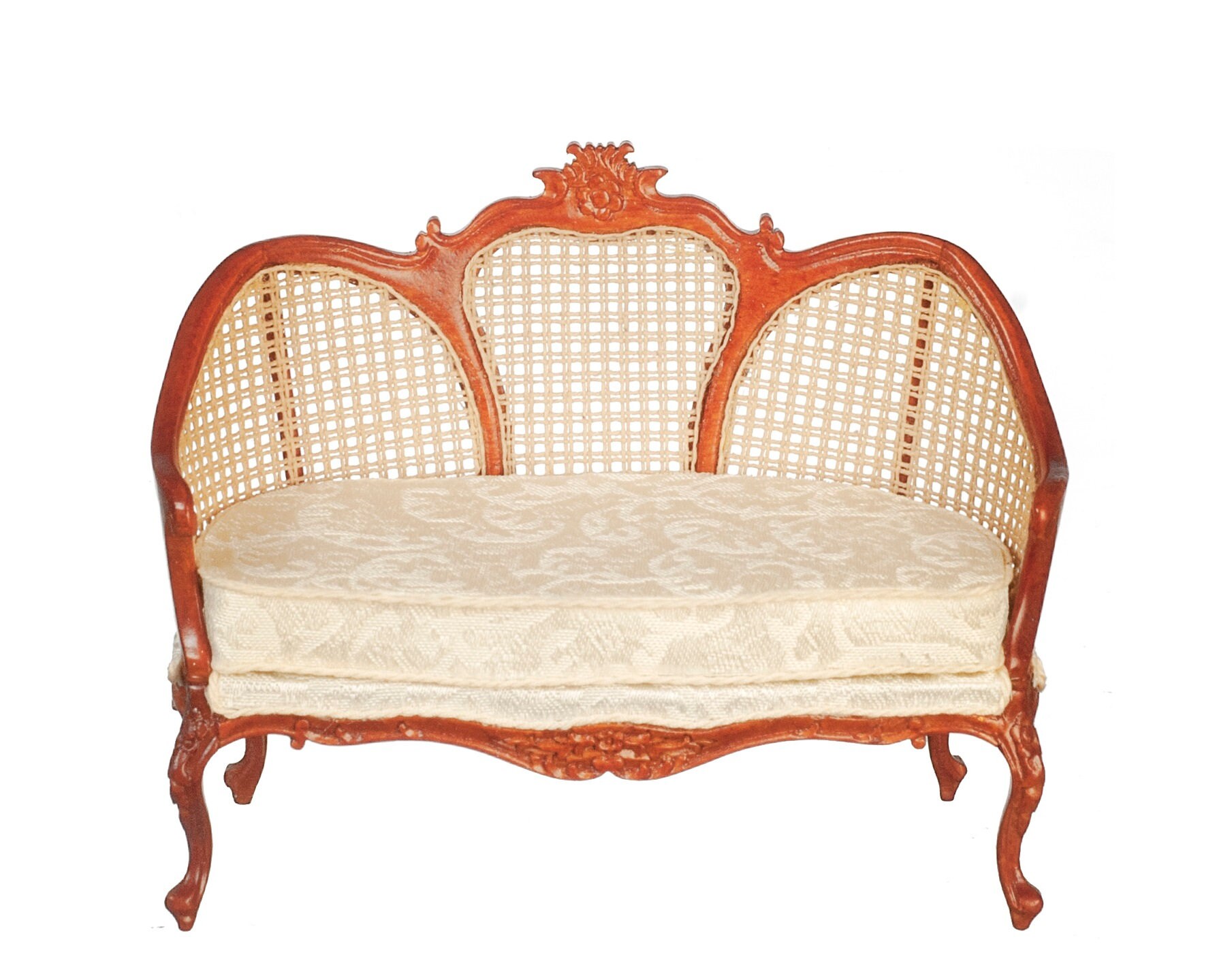 Dollhouse Miniature 1/12th Scale Modern 2 Seater canapé armchair and Footstool Dollhouse Miniature 1/12th Scale Modern 2 Seater canapé armchair and Footstool