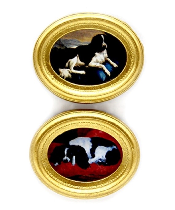 Lot De 2 Cadres Portrait Dorés Miniature Melody Jane - Accessoire Maison De Poupée échelle 1:12