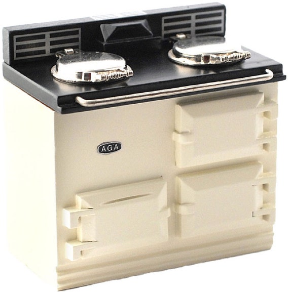 Dolls House Oven Cream Aga Stove Cooker Miniature Reutter Kitchen  Furniture