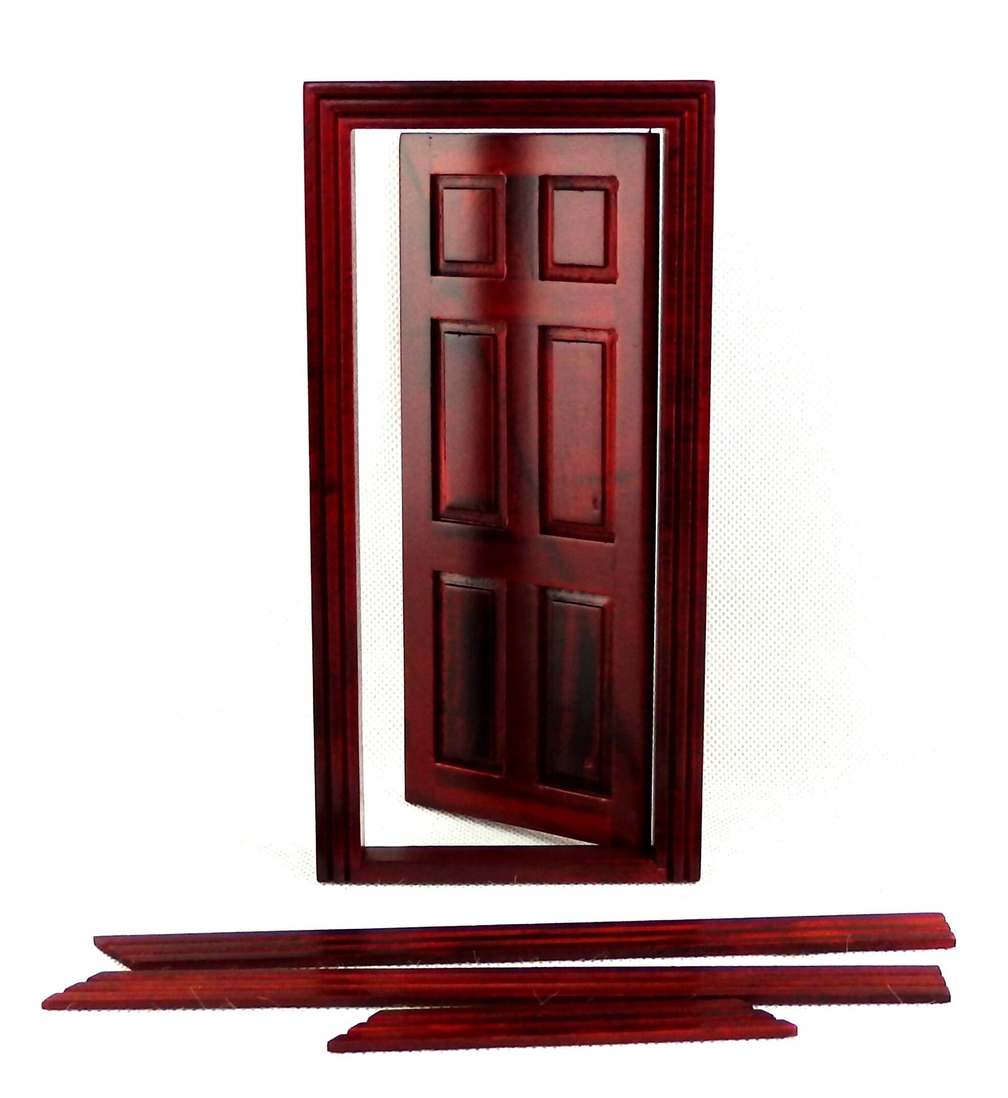 Alessio Miniatures - Porta In Legno 6 Pannelli Rialzati Scala 1:12 Per Casa Delle Bambole (Mod. 2309)