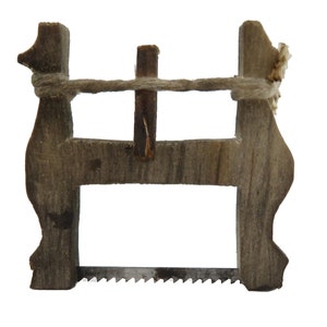 Dolls House Bucksaw Hand Tree Lumber Saw Pioneer Stable Farm Work Tool Accessory