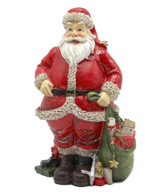Casa de muñecas Papá Noel con saco de juguetes Figura de Santa