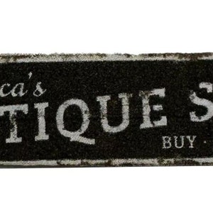 Dolls House Antique Shop Sign Old Fashioned Store Accessory 1:12 Printed Card