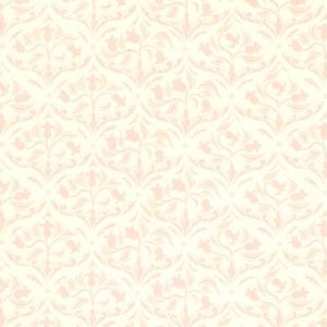 Dolls House Art Nouveau Pink Arabesque Tulip Mini 1:12 Wallpaper