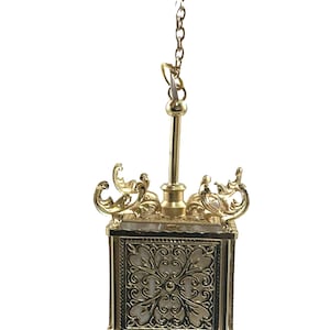 Puppenhaus Orientalische Laterne Gold Filigran Hängende Elektrische Deckenleuchte 12V