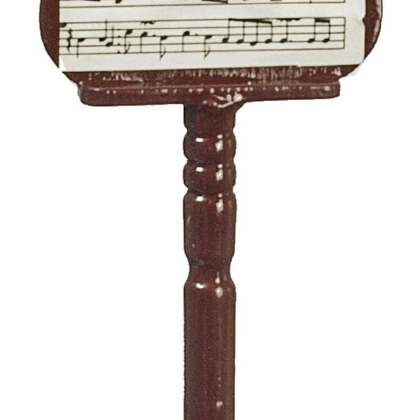 Dolls House Music Stand Mahogany Miniature Music Room School Instrument 1:12