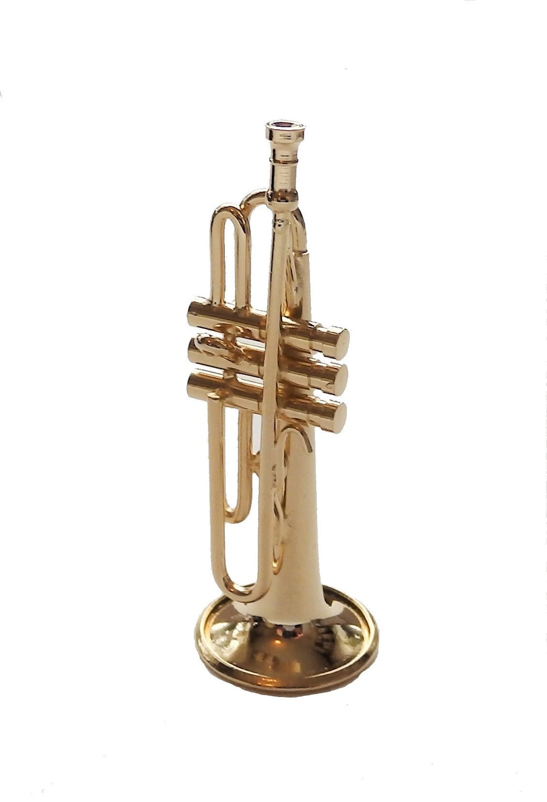 Brass mini trompette avec support et boîtier mini instrument de musique mini  trompette mini modèle de maison de poupée