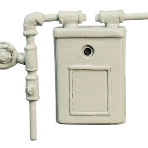 Dolls House Gas Meter 1:12 Scale Miniature Garage Kitchen Wall Accessory