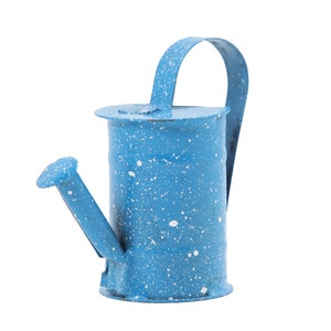 Dolls House Pioneer Blue Spotted Watering Can Sprinkler Garden Outdoor Accessory