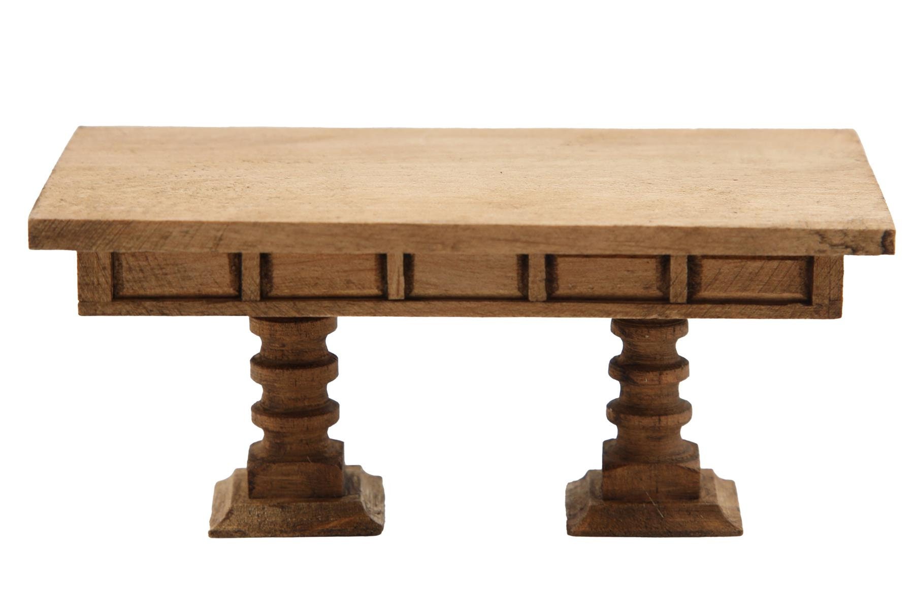 Dolls House Mexican Hacienda Style Rectangular Table Wooden Dining Furniture