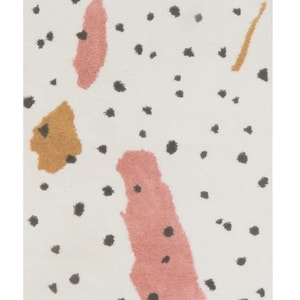 Dolls House Rug Abstract Spot Design Modern Floor Accessory 1:12 Printed Card