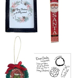 Puppenhaus Weihnachten Zubehör Set Bild Kranz Zeichen Lieber Weihnachtsmann Notiz Bundle