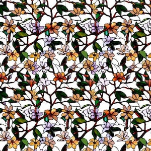 Dolls House Stained Glass Window Glazing Sheet 1:24 1/2in Miniature Pattern 04
