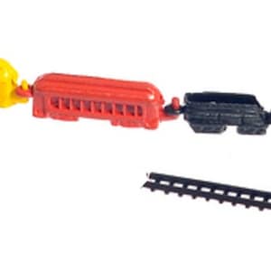 Dolls House Boys Metal Train Set Miniature Nursery Toy Shop Accessory